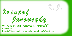 kristof janovszky business card